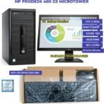 Hp ProDesk 400 G3 Microtower PC - Intel Core i7 - 16GB RAM - 512GB SSD - Windows 11 Pro + 24 Monitor - Blac