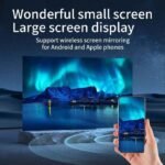 K300 Home 1080P Wireless Mini 4K HD Smart Projector UK Plug - Black