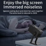 K300 Home 1080P Wireless Mini 4K HD Smart Projector UK Plug - Black