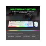 Keyboard And Mouse Set Wired 104 Keys Hot-Swappable Gaming Keyboard RGB Light For Mac Windows Computer PC Gamers Laptop Office