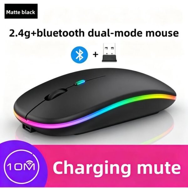 LED Wireless 2.4GHz Mice Rechargeable Mute