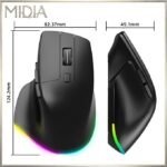 MIDIA Wireless Bluetooth mice Dual-mode Mouse with RGB Lighting - Charging Version