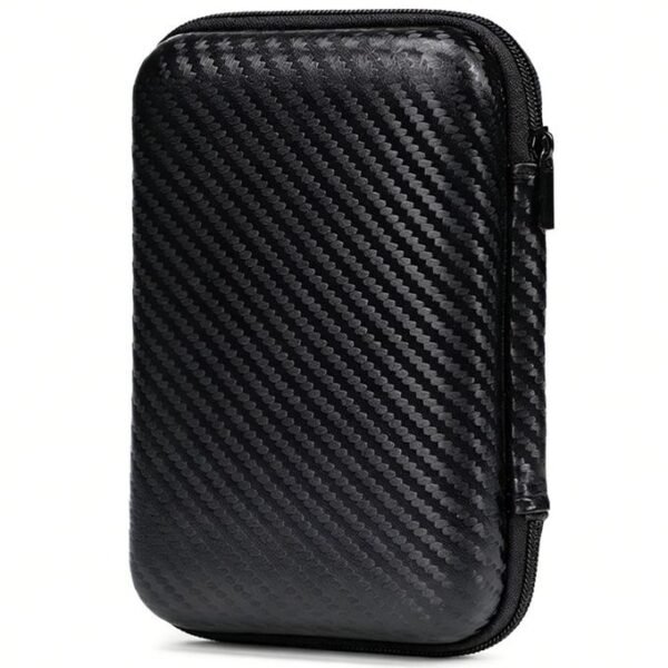 Multi-Function Storage Organizer Bag, for Earphones Charger Cable Jewellery, Portable Black Case with Zipper Compartments, Compact Travel Pouch