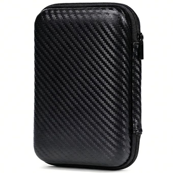 Multi-Function Storage Organizer Bag, for Earphones Charger Cable Jewellery, Portable Black Case with Zipper Compartments, Compact Travel Pouch