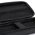 Multi-Function Storage Organizer Bag, for Earphones Charger Cable Jewellery, Portable Black Case with Zipper Compartments, Compact Travel Pouch