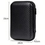 Multi-Function Storage Organizer Bag, for Earphones Charger Cable Jewellery, Portable Black Case with Zipper Compartments, Compact Travel Pouch