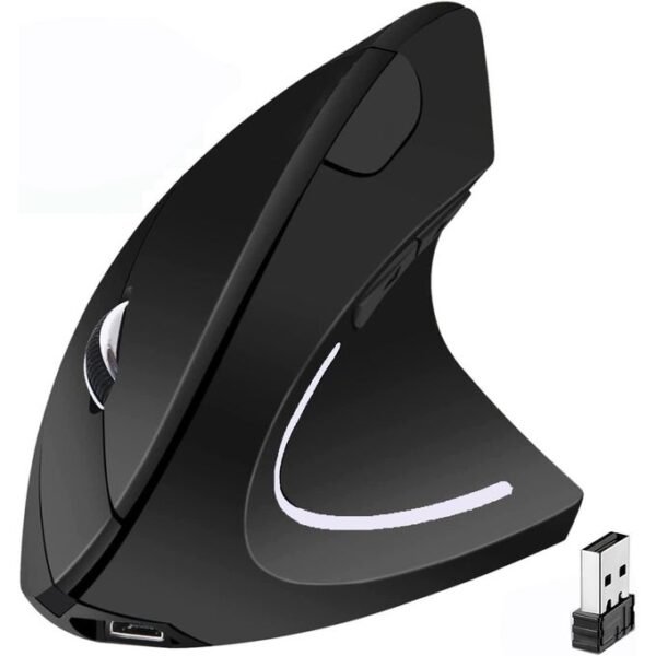 OIPETLUCK Vertical Mice Ergonomics Hand Pain-free Mouse battery model