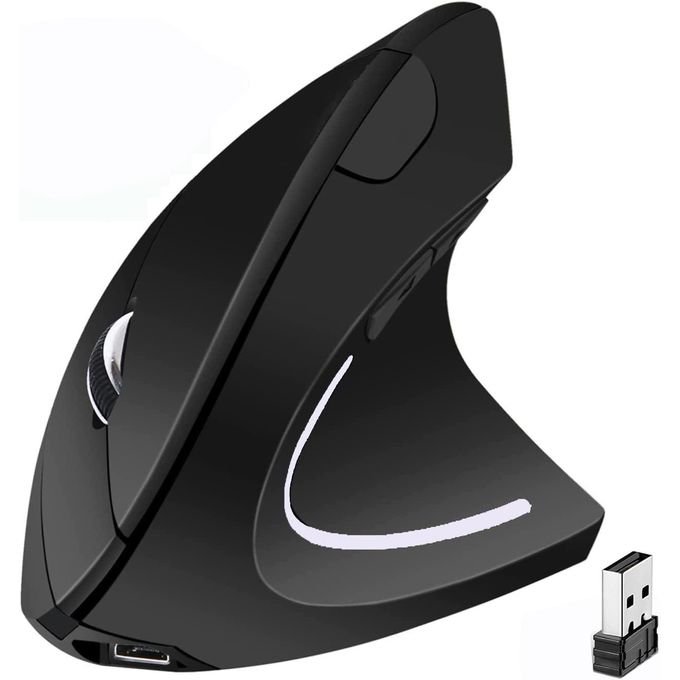 OIPETLUCK Vertical Mice Ergonomics Hand Pain-free Mouse battery model