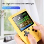 OIPETLUCK Yellow Mini Retro Handheld Game Console for Kids – 500+ Classic FC Games, Support Up to 2 Players, Portable Gaming Device with Rechargeable Battery(Yellow)