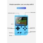 OIPETLUCK Yellow Mini Retro Handheld Game Console for Kids – 500+ Classic FC Games, Support Up to 2 Players, Portable Gaming Device with Rechargeable Battery(Yellow)
