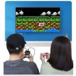 OIPETLUCK Yellow Mini Retro Handheld Game Console for Kids – 500+ Classic FC Games, Support Up to 2 Players, Portable Gaming Device with Rechargeable Battery(Yellow)