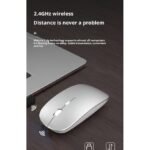 Rechargeable Wireless Mouse Bluetooth 2 Modes-Black