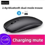 Rechargeable Wireless Mouse Bluetooth 2 Modes-Black