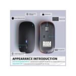 RGB Rechargeable Wireless Bluetooth Mouse(BLACK),Ultra-Slim+Portable + 6-Color Changing Bluetooth Mouse|2-Mode Connectivity (Bluetooth & 2.4G), Silent Click for All Laptops,...