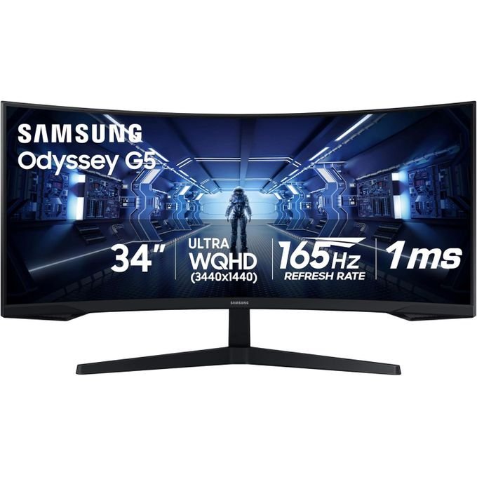 Samsung 34' Odyssey G5 Ultra-wide Curved Gaming Monitor With 1000r 165hz, 1ms, Freesync -ls34g55twwmxue