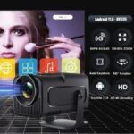Smart Projector/Mini Projector/Home Projector/Android 11/Powerful Processor /2GB RAM 16GB Storage/Higher Lumens/Auto Focus/WiFi & Bluetooth Connection/Netflix/Youtube