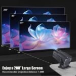 Smart Projector/Mini Projector/Home Projector/Android 11/Powerful Processor /2GB RAM 16GB Storage/Higher Lumens/Auto Focus/WiFi & Bluetooth Connection/Netflix/Youtube