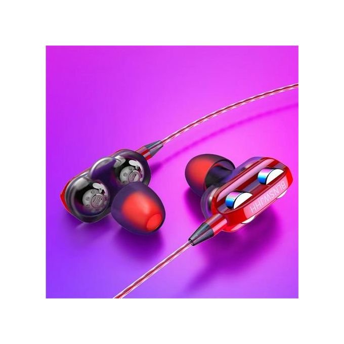 Universal 3.5mm in-ear earplugs with Mic Hifi stereo headphones, tunable headphones