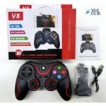 V8 Bluetooth Wireless Gaming Controller Grip Game Pad For Android-Red