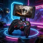 V8 Bluetooth Wireless Gaming Controller Grip Game Pad For Android-Red