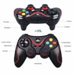 V8 Bluetooth Wireless Gaming Controller Grip Game Pad For Android-Red