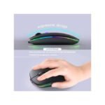 White Label 2.4G Wireless Rechargeable Mouse - Black