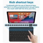 Wireless Bluetooth Backlit Keyboard with RGB Seven-color, Color Gradient Illumination Mini Keyboard and Mouse Set, Suitable for Apple, Samsung and Android Tablets